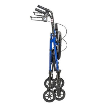 Rollator Aluminum w/Adj. Seat Height Blue - Image 4
