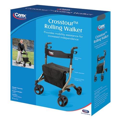 Crosstour Rolling Walker Rollator by Carex - Image 3