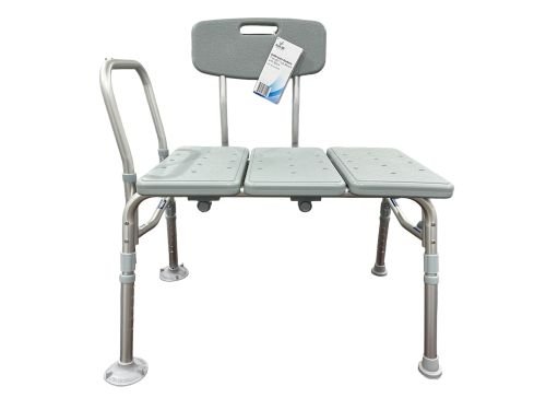 Bathroom Perfect Transfer Bench w/Back Blue Jay Case/2
